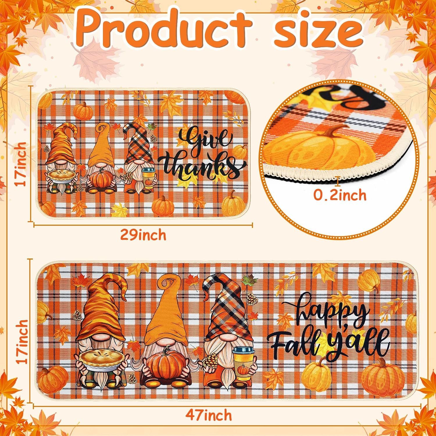 Premium Anti-Fatigue Kitchen Mat Set β 2-Piece Ergonomic Bundle - Image 4