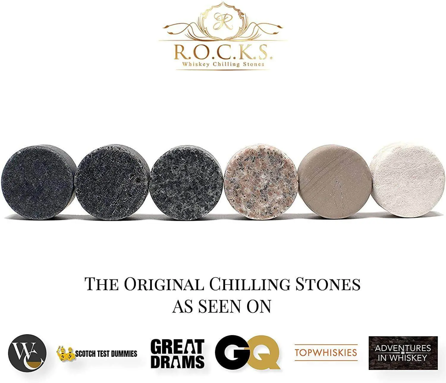 Luxury Whiskey Stones & Cigar Gift Set - Solid Granite - Image 3