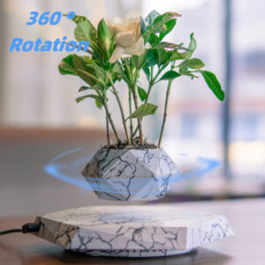 AeroBonsai Levitating Plant Pot Marble Floating Planter