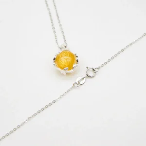 Jovian Gold Aroma Necklace with Murano glass and gold flakes