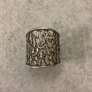 Armenian silver 925 petroglyph ring wide band handmade