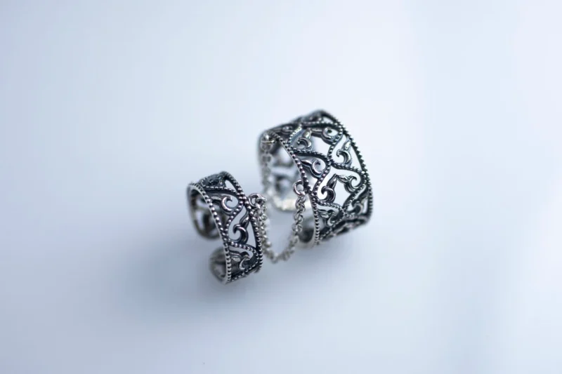 Handmade Double Finger Chain Ring | Unique Gift for Her - Image 3