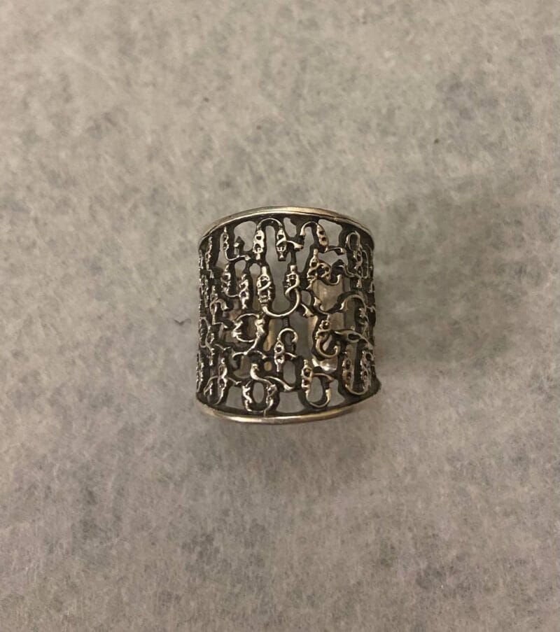 Armenian Silver 925 Petroglyph Ring | Wide Band Handmade - Image 3