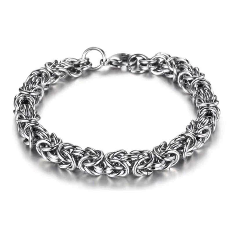 Premium Titanium Steel Byzantine Bracelet - Image 2