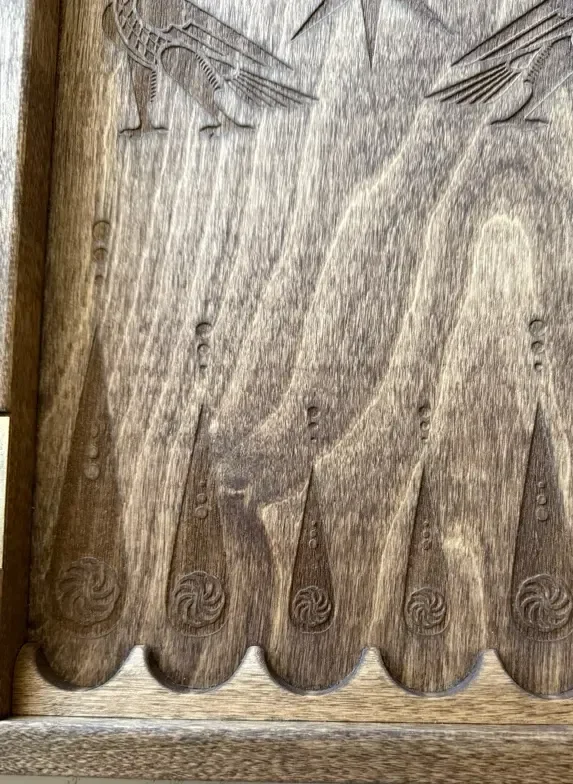 Elite 100% Artisan Handmade Wooden Backgammon - Image 4