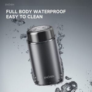 Enchen Z3 Elite silver metal electric shaver on grey background